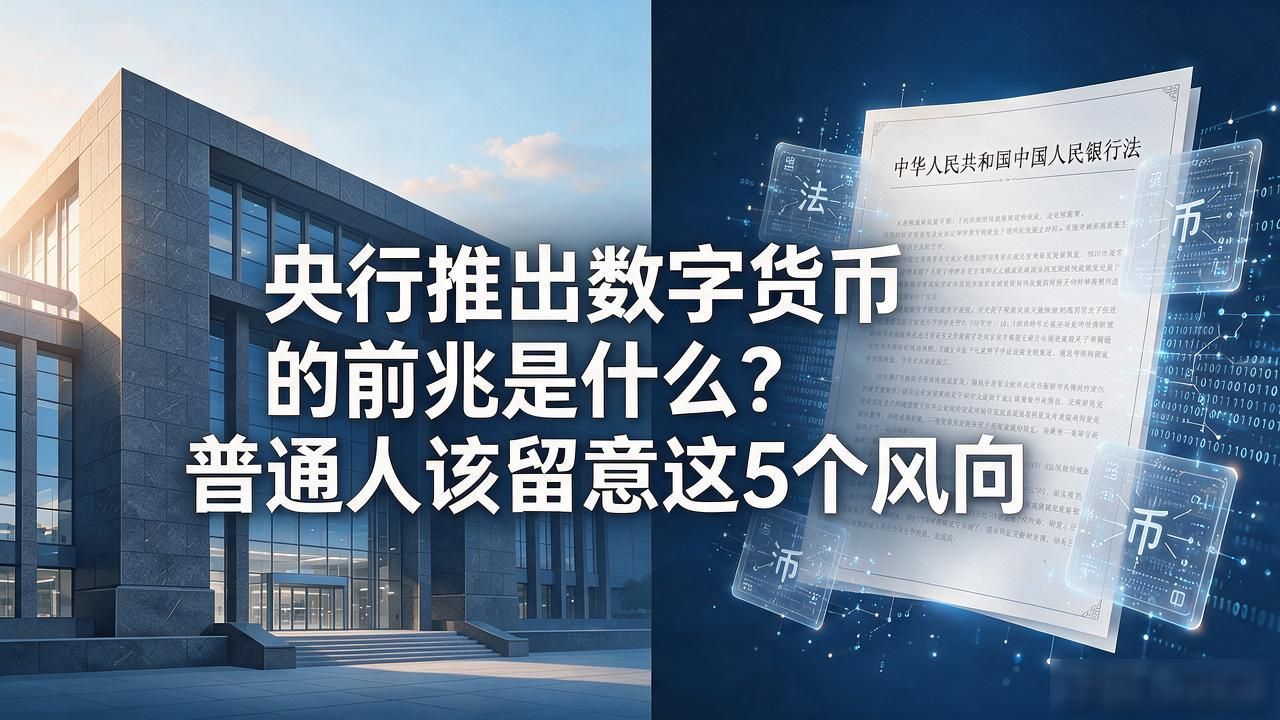 央行推出数字货币的前兆是什么?普通人该留意这5个风向