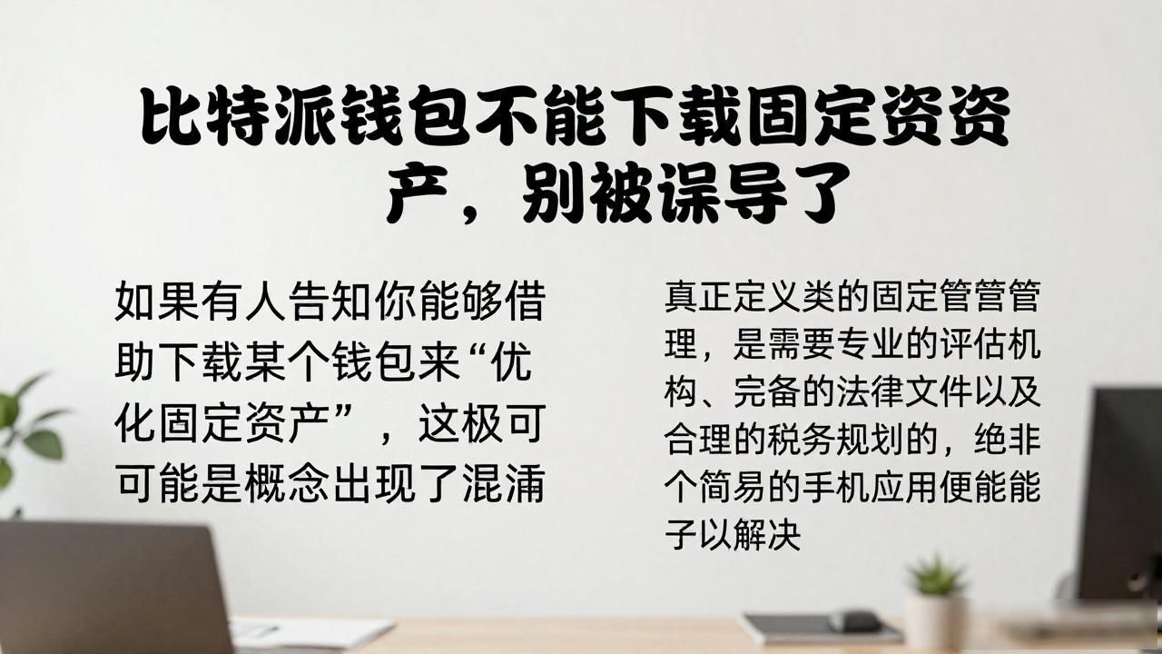 比特派钱包不能下载固定资产，别被误导了