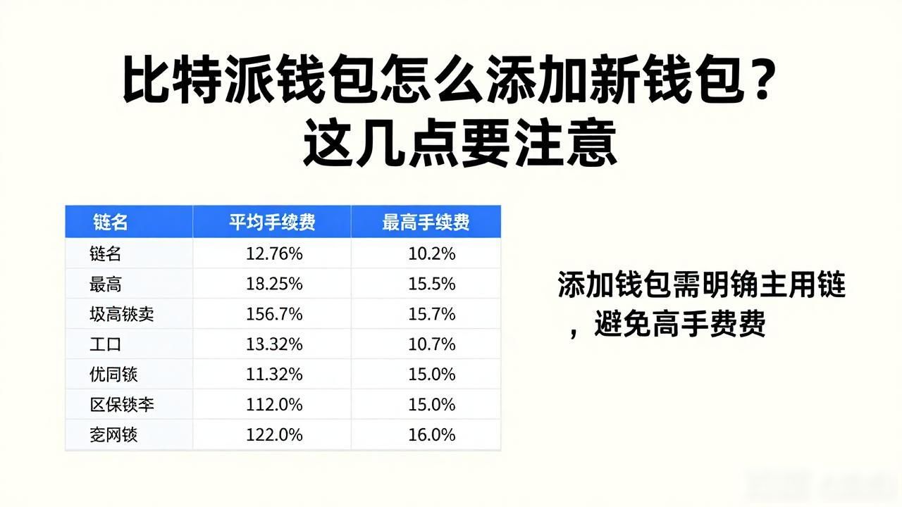 比特派钱包怎么添加新钱包？这几点要注意