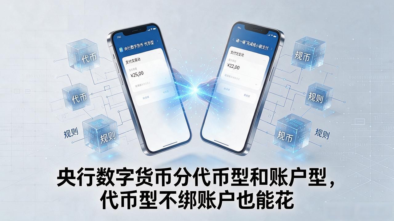 央行数字货币分代币型和账户型,代币型不绑账户也能花