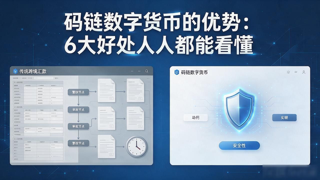 码链数字货币的优势：6大好处人人都能看懂
