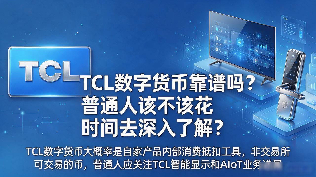TCL数字货币靠谱吗?普通人该不该花时间去深入了解