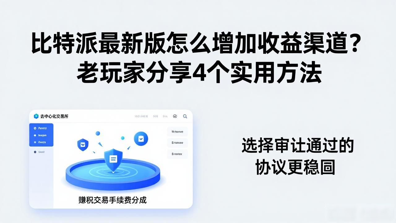 比特派最新版怎么增加收益渠道?老玩家分享4个实用方法