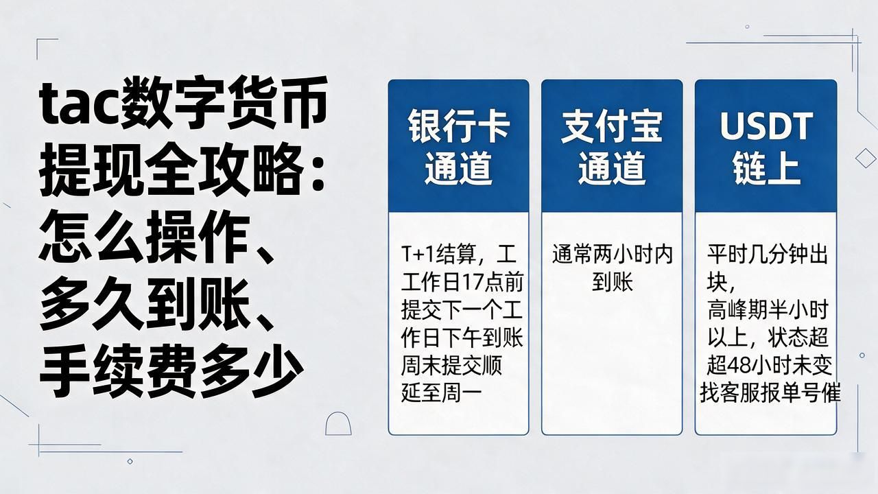 tac数字货币提现全攻略：怎么操作、多久到账、手续费多少