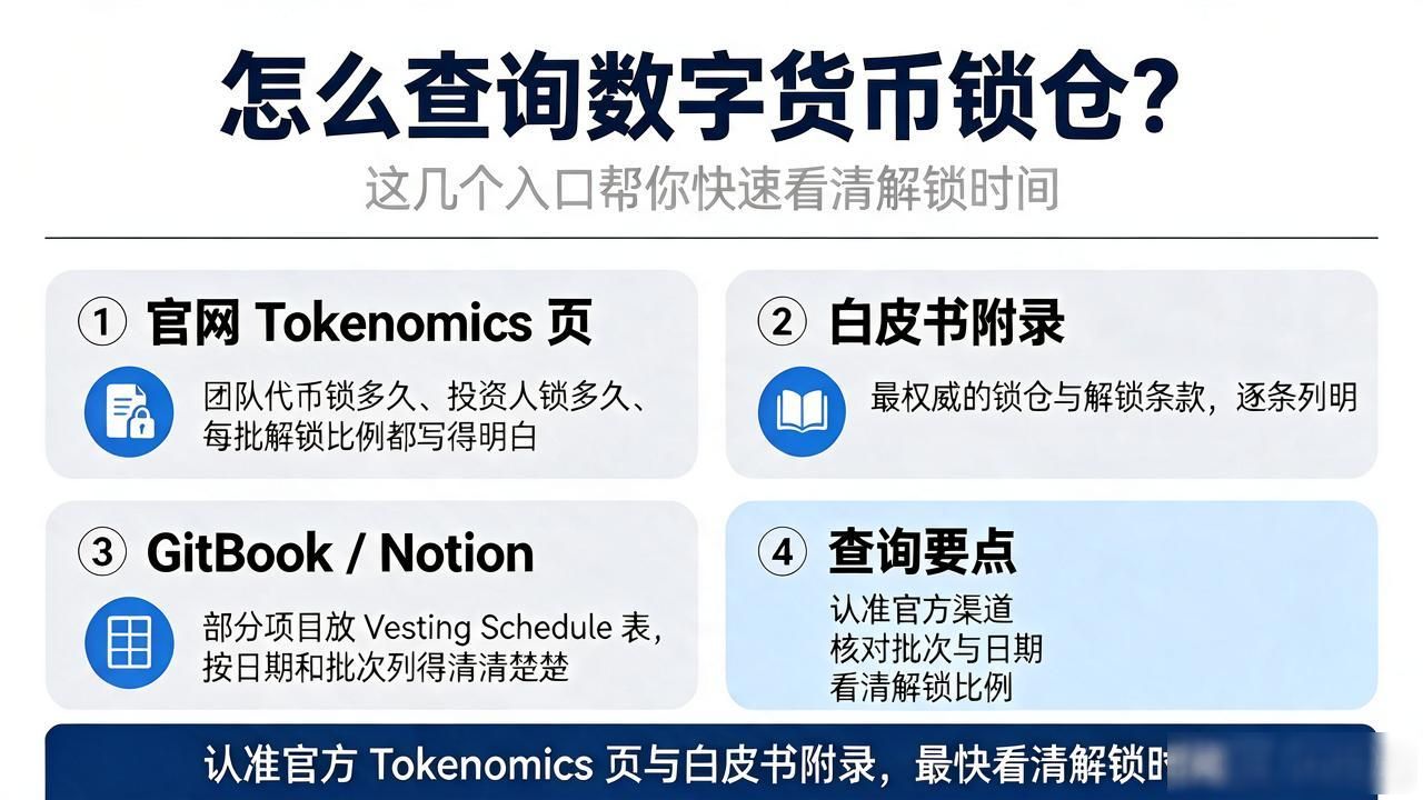 怎么查询数字货币锁仓？这几个入口帮你快速看清解锁时间