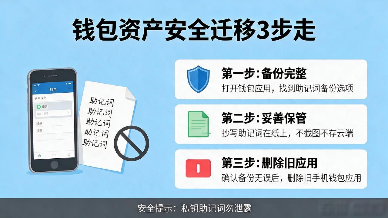 数字货币更换手机怕资产丢失？3步安全迁移钱包资产不踩坑