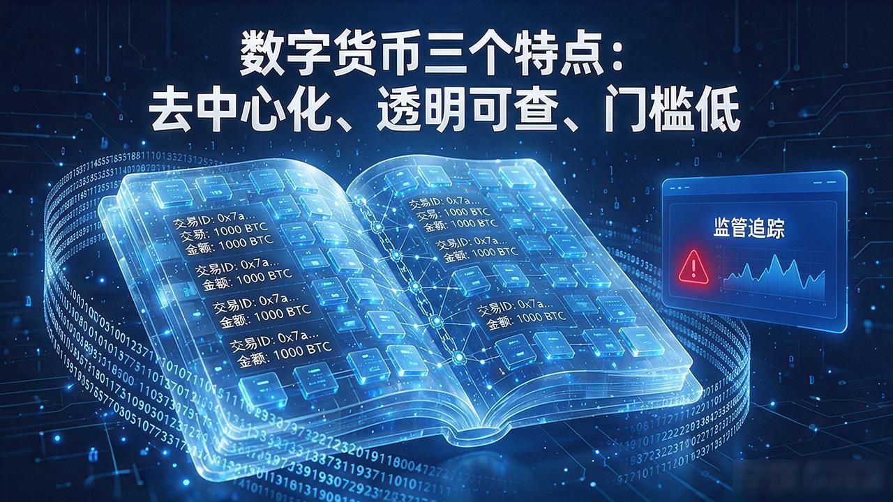 数字货币三个特点:去中心化、透明可查、门槛低