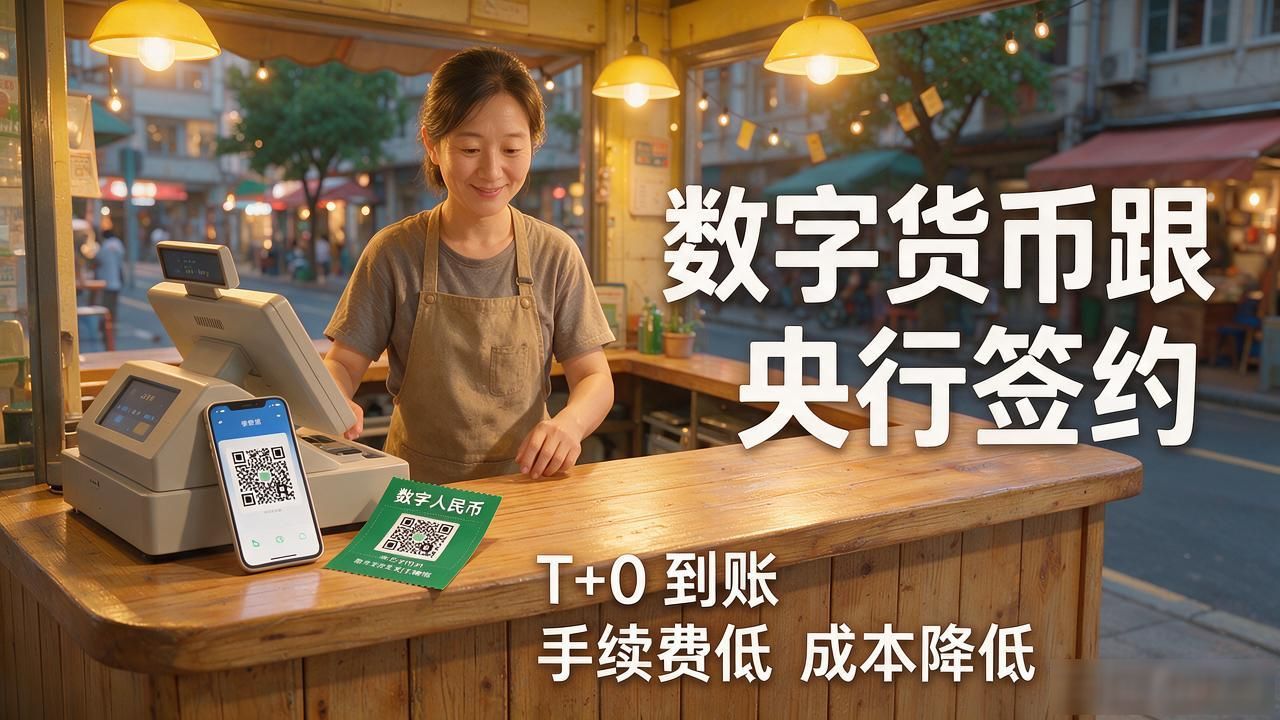 数字货币跟央行签约到底啥意思，普通人和小商户该盯住啥