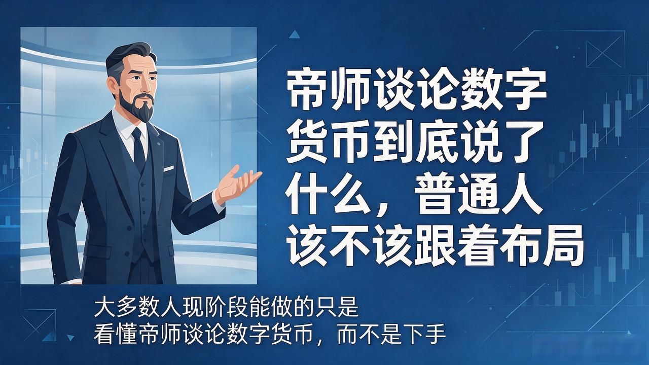 帝师谈论数字货币到底说了什么,普通人该不该跟着布局