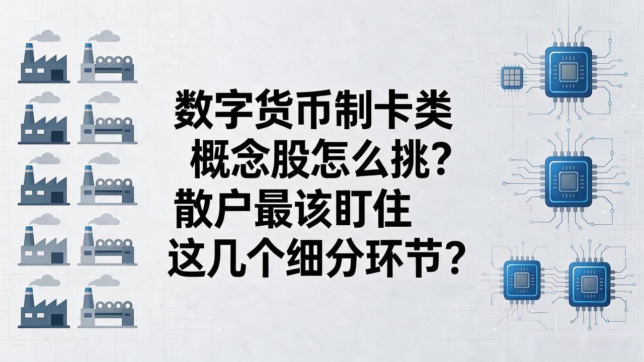 数字货币制卡类概念股怎么挑？散户最该盯住这几个细分环节