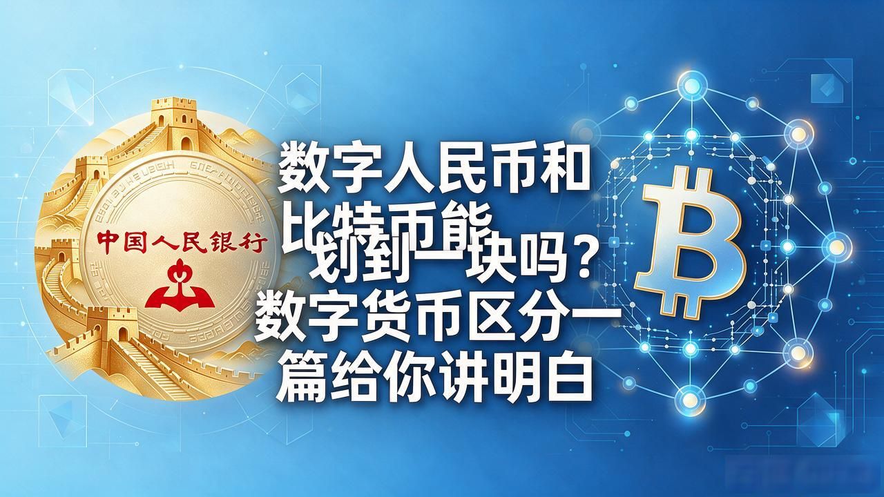 数字人民币和比特币能划到一块吗？数字货币区分一篇给你讲明白
