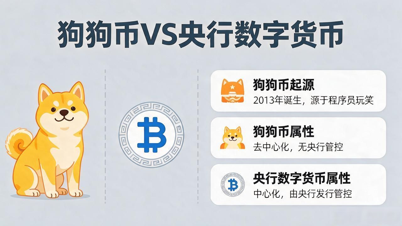 狗狗币VS央行数字货币：一文看懂两者区别