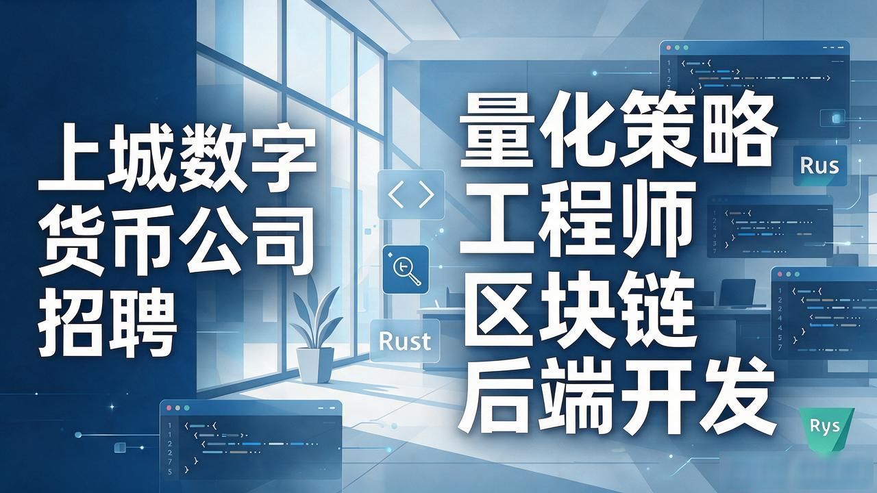 上城数字货币公司招聘，这几个岗位正在急缺人