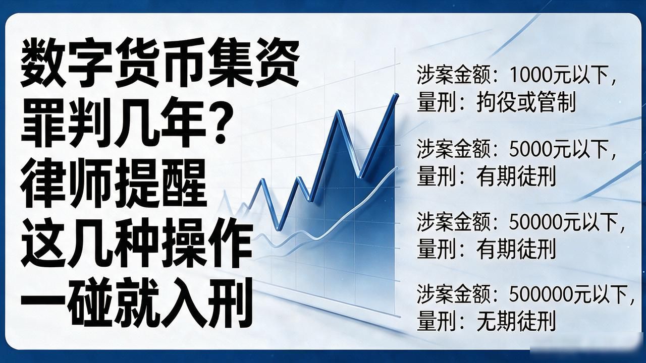 数字货币集资罪判几年？律师提醒这几种操作一碰就入刑