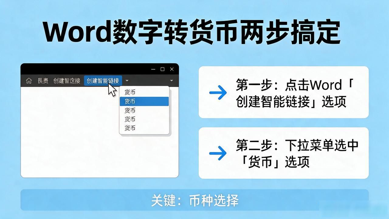 Word数字变货币，两步搞定不报错