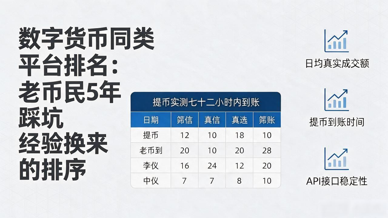 数字货币同类平台排名:老币民5年踩坑经验换来的排序
