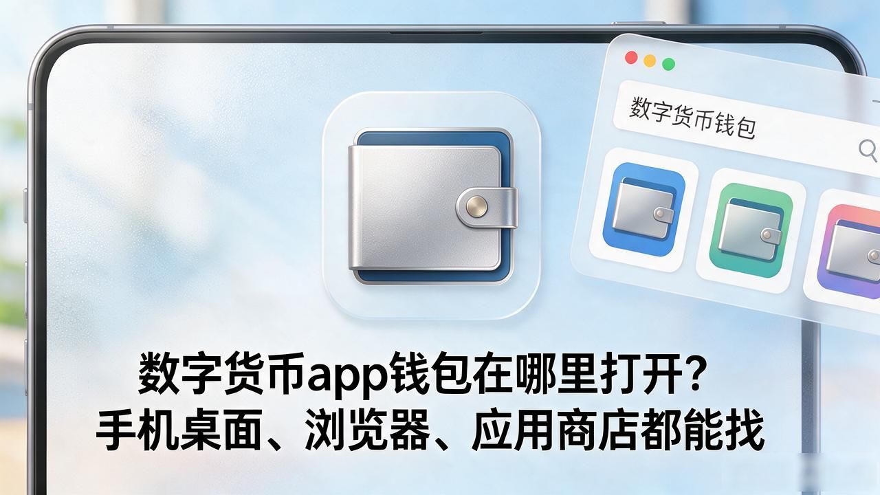 数字货币app钱包在哪里打开？手机桌面、浏览器、应用商店都能找