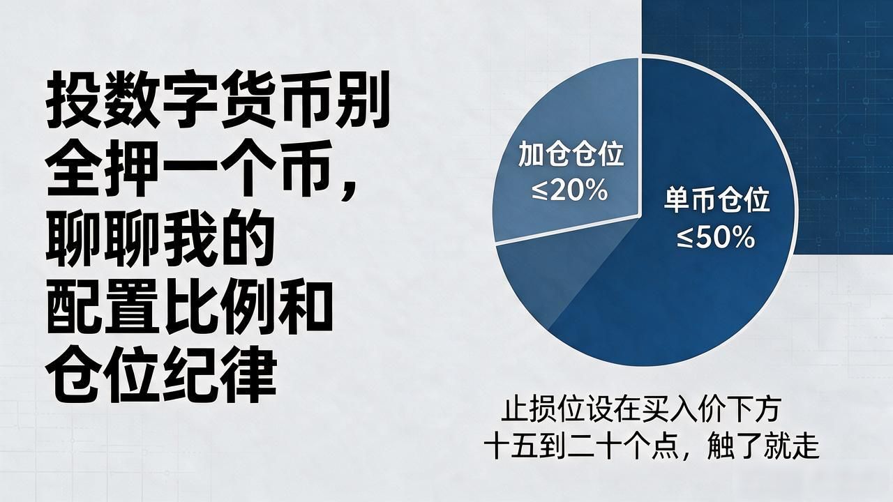 投数字货币别全押一个币，聊聊我的配置比例和仓位纪律