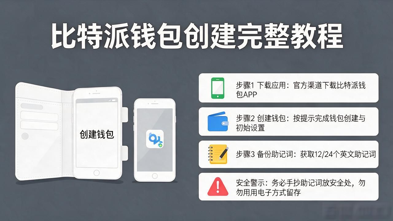 比特派创建钱包完整教程：从下载到备份助记词，一步一步讲明白