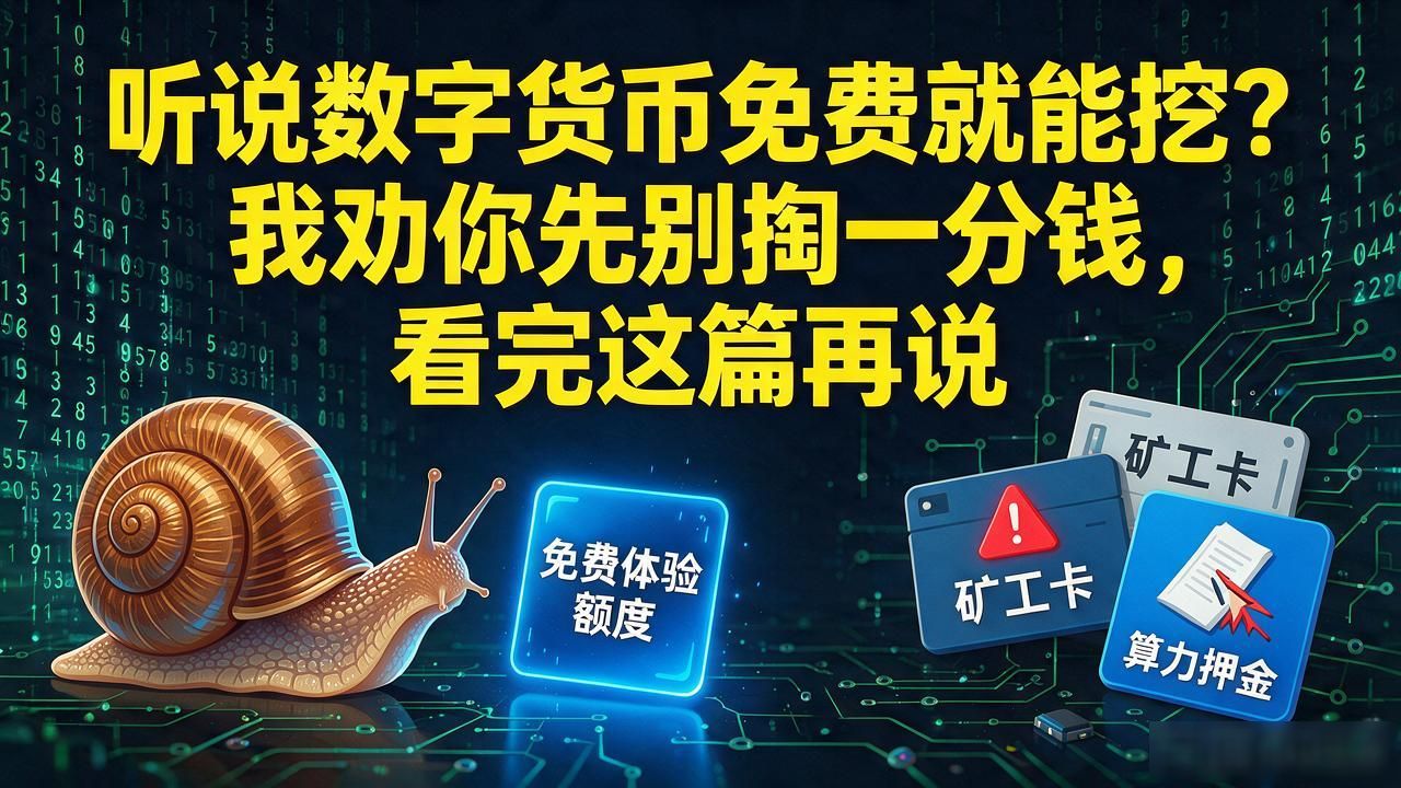 听说数字货币免费就能挖?我劝你先别掏一分钱,看完这篇再说