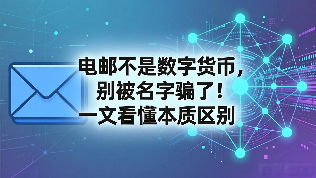 电邮不是数字货币,别被名字骗了!一文看懂本质区别