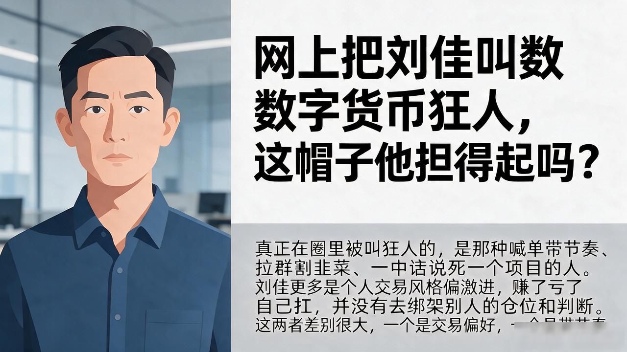 网上把刘佳叫数字货币狂人,这帽子他担得起吗