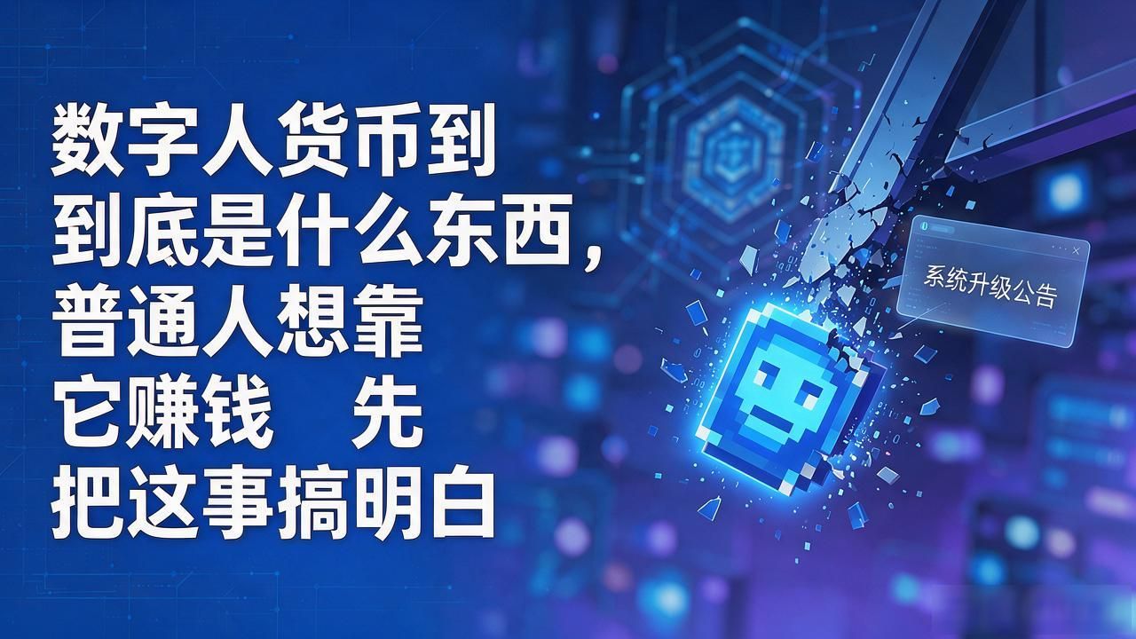 数字人货币到底是什么东西，普通人想靠它赚钱先把这事搞明白