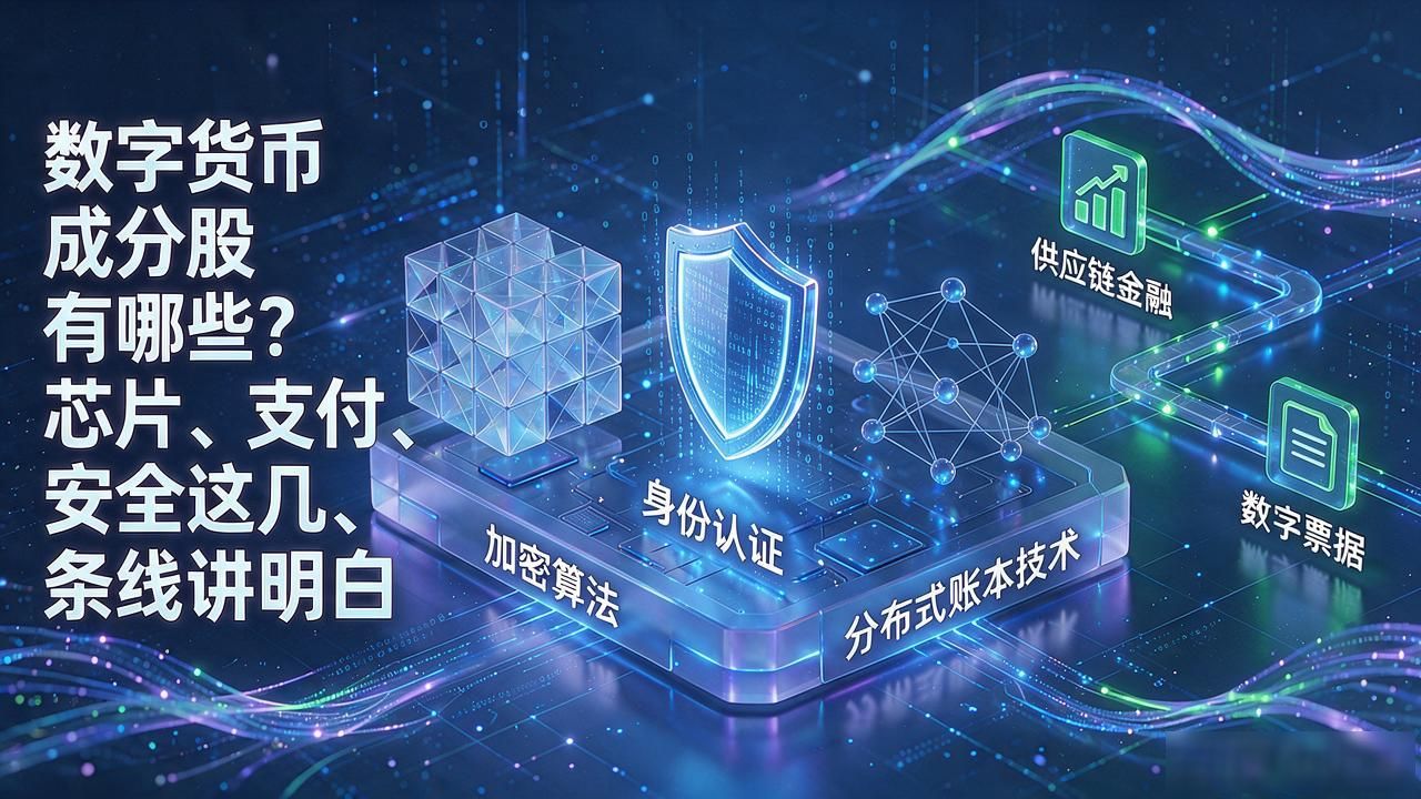 数字货币成分股有哪些?芯片、支付、安全这几条线讲明白