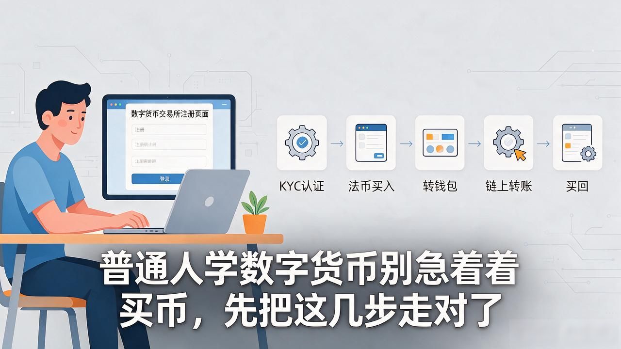 普通人学数字货币别急着买币，先把这几步走对了