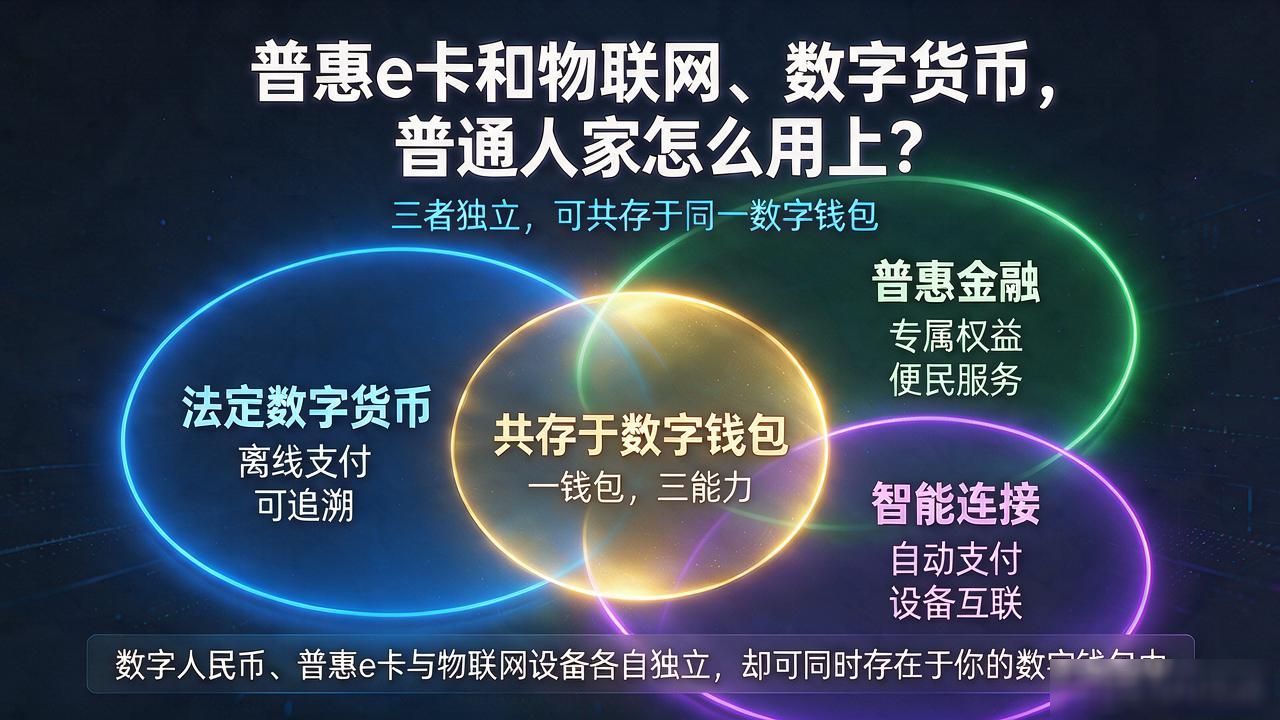 普惠e卡和物联网、数字货币，普通人家怎么用上？