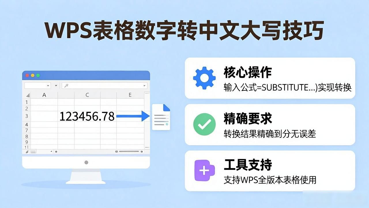 WPS表格数字变中文大写金额，精确到分的实用技巧