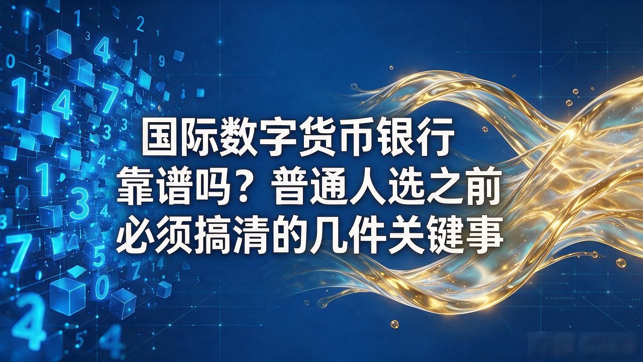 国际数字货币银行靠谱吗？普通人选之前必须搞清的几件关键事