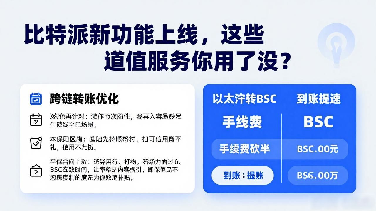 比特派新功能上线,这些增值服务你用了没?