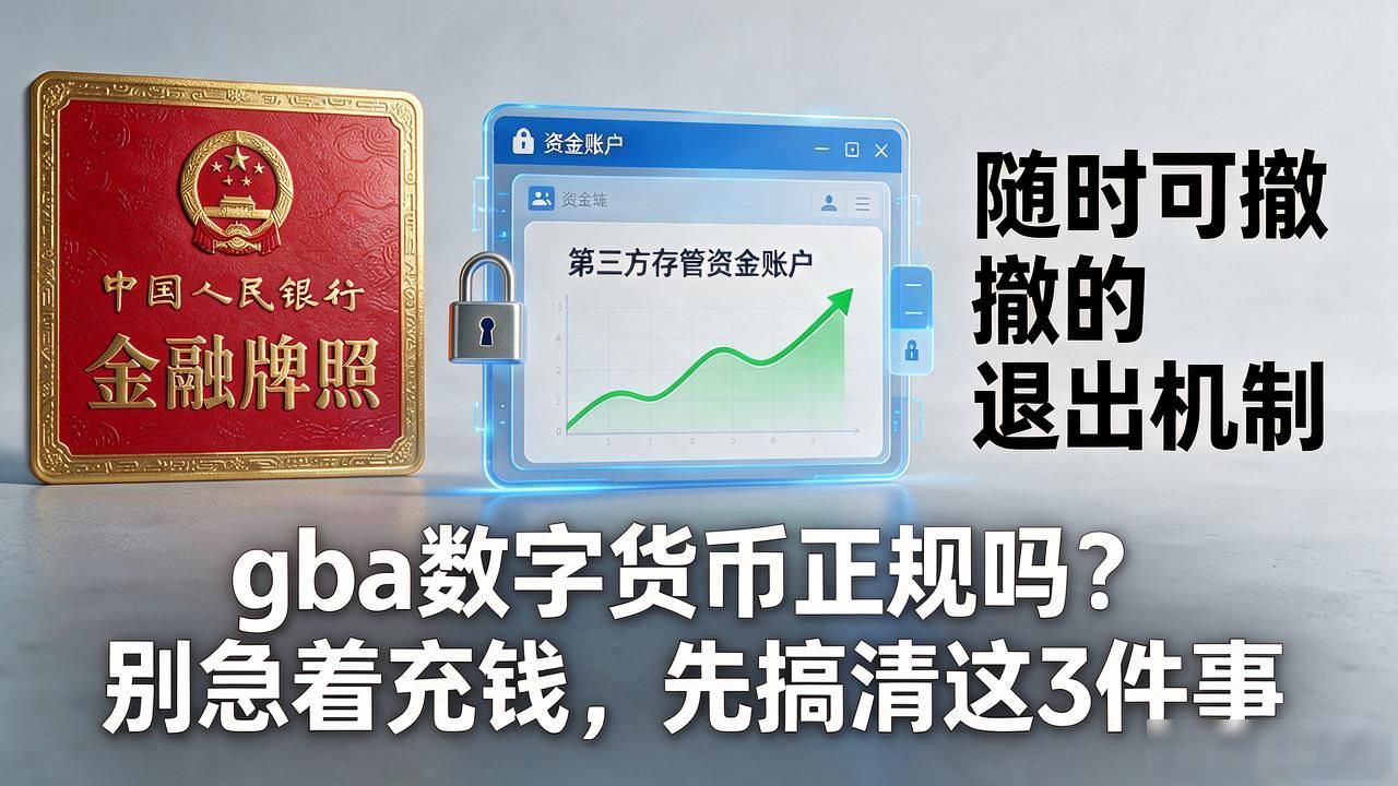 gba数字货币正规吗？别急着充钱，先搞清这3件事