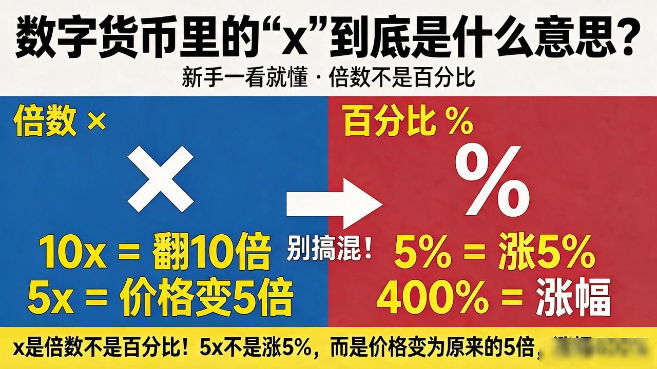 数字货币后面几x是什么意思？10x就是翻了10倍，新手一看就懂