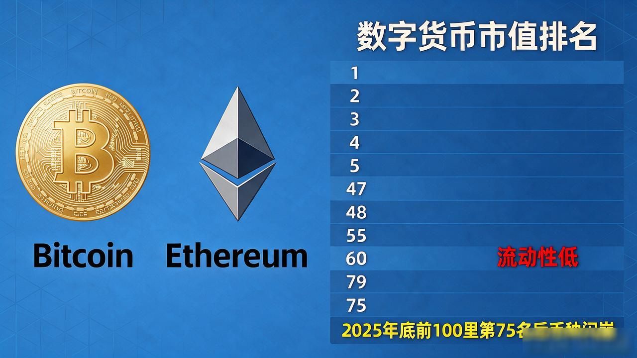 数字货币市值前100排名更新，真正该盯的不止比特币以太坊