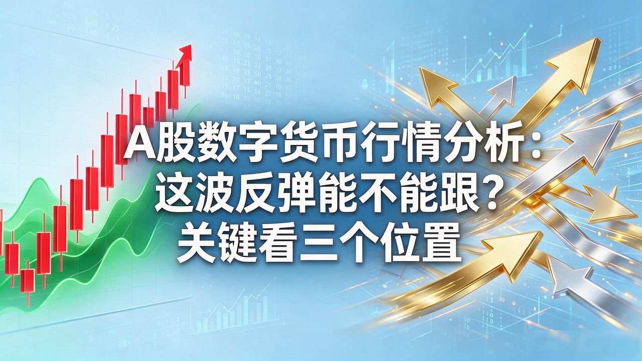 A股数字货币行情分析：这波反弹能不能跟？关键看三个位置