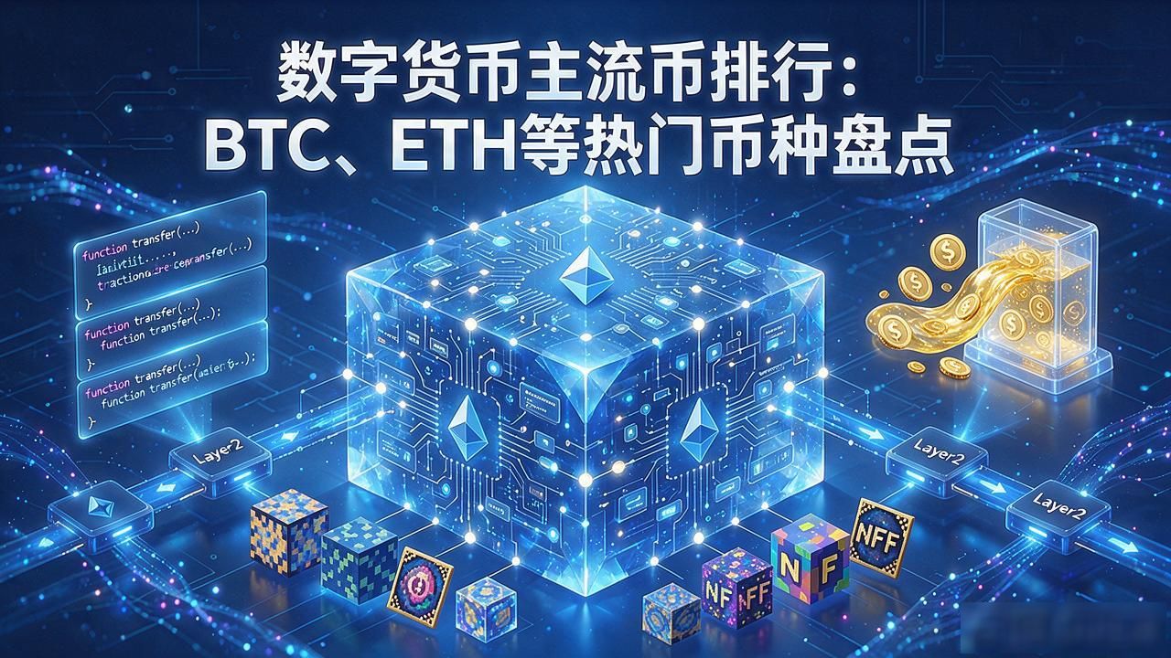 数字货币主流币排行：BTC、ETH等热门币种盘点