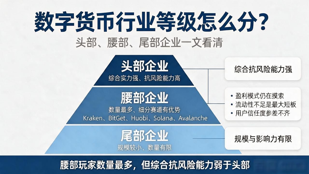 数字货币行业等级怎么分?头部、腰部、尾部企业一文看清