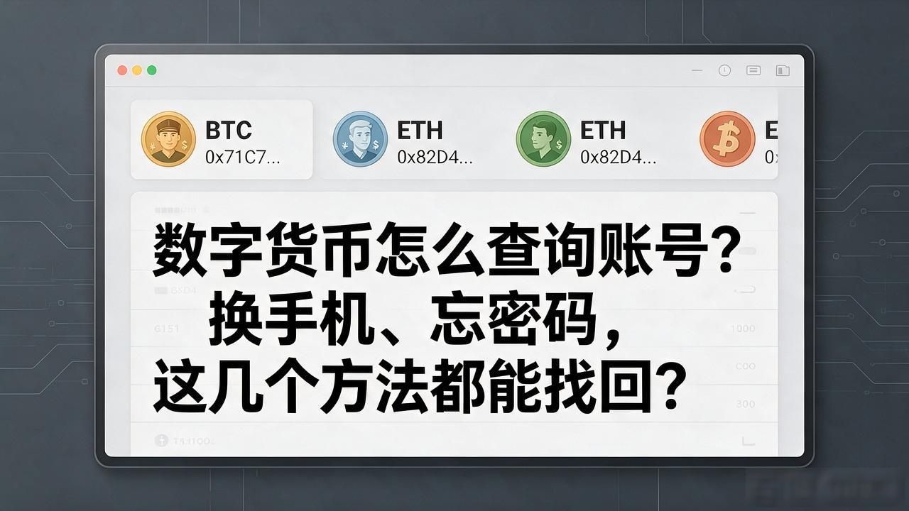 数字货币怎么查询账号?换手机、忘密码,这几个方法都能找回