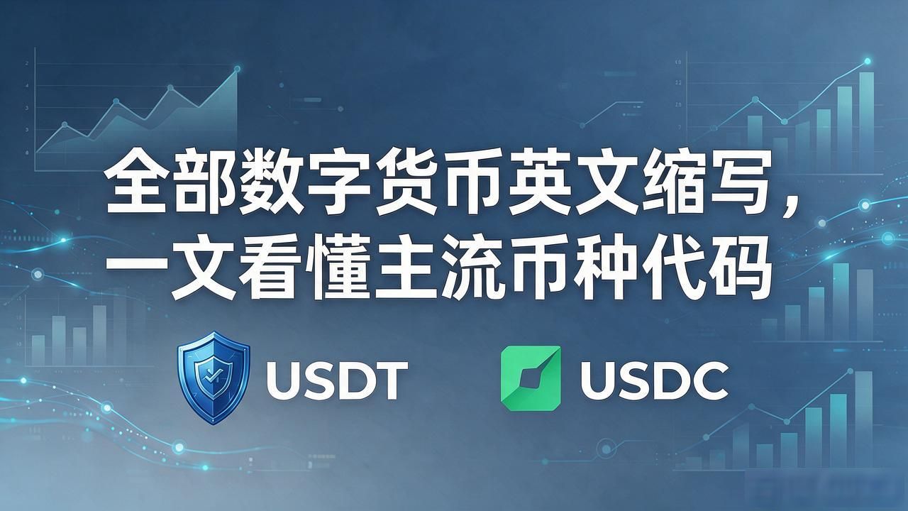全部数字货币英文缩写，一文看懂主流币种代码