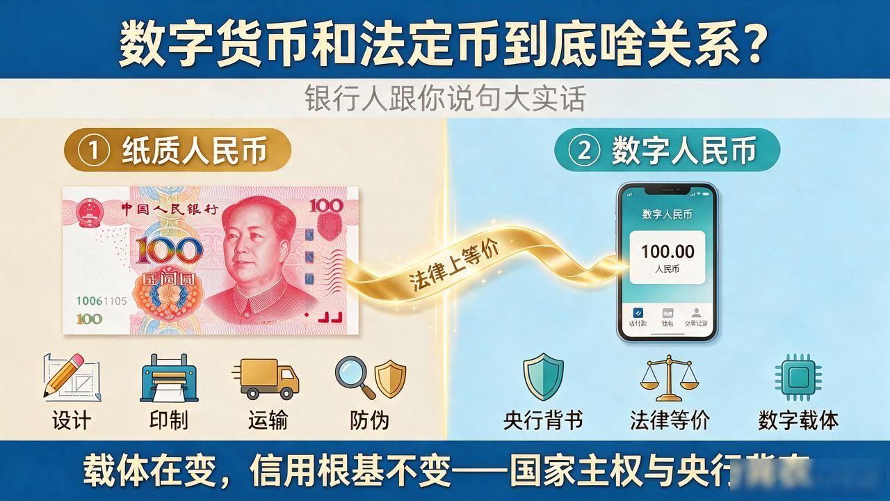 数字货币和法定币到底啥关系?银行人跟你说句大实话