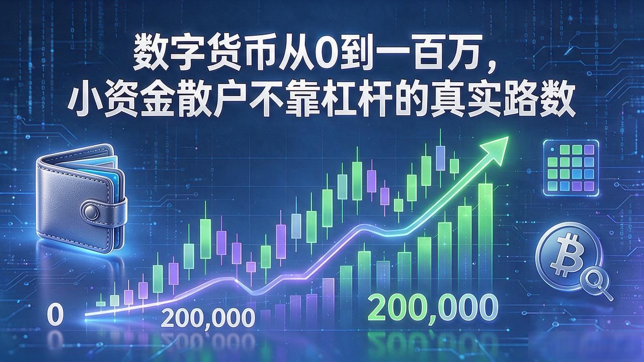数字货币从0到一百万,小资金散户不靠杠杆的真实路数