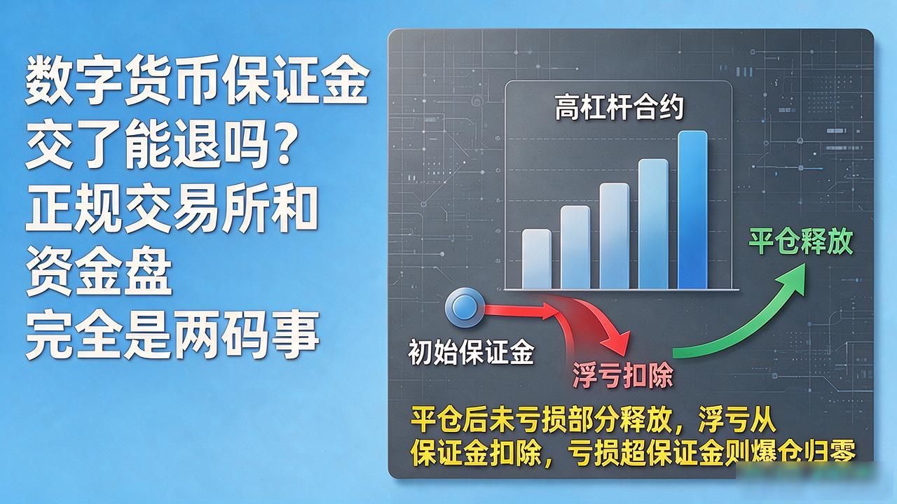 数字货币保证金交了能退吗？正规交易所和资金盘完全是两码事