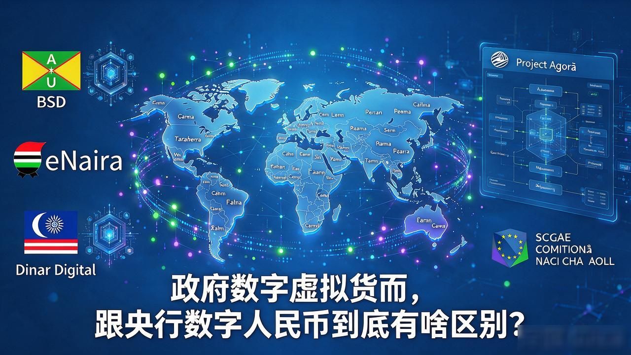 政府数字虚拟货币，跟央行数字人民币到底有啥区别