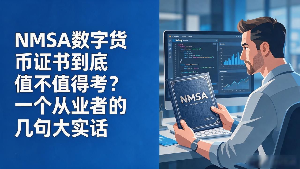 NMSA数字货币证书到底值不值得考?一个从业者的几句大实话