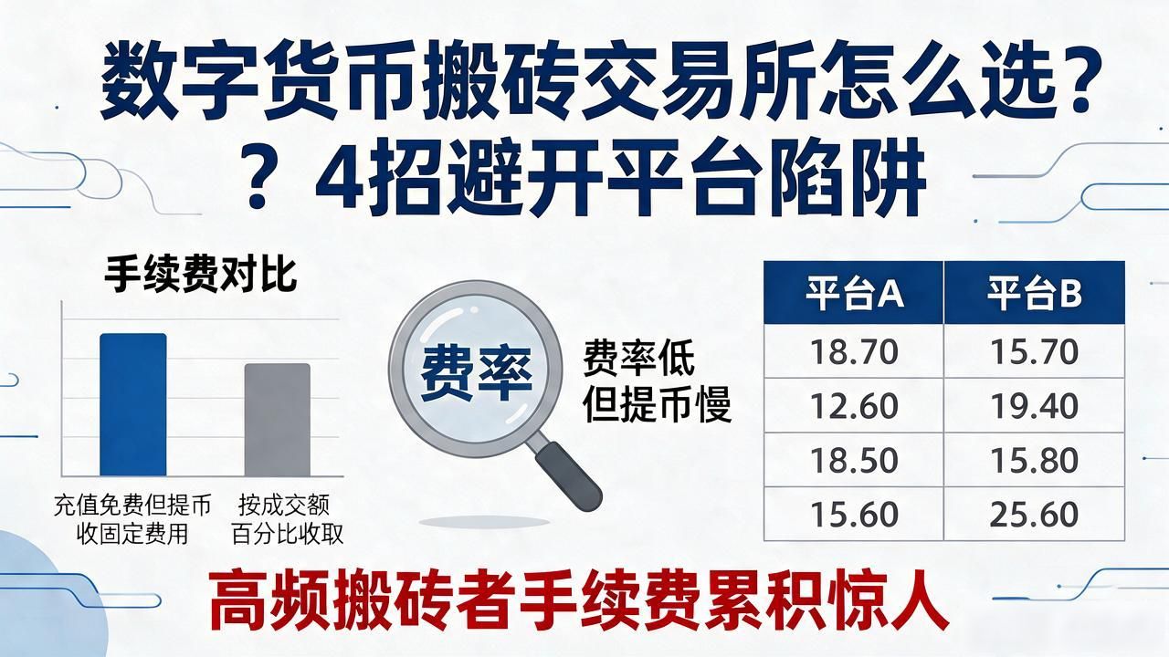数字货币搬砖交易所怎么选？4招避开平台陷阱