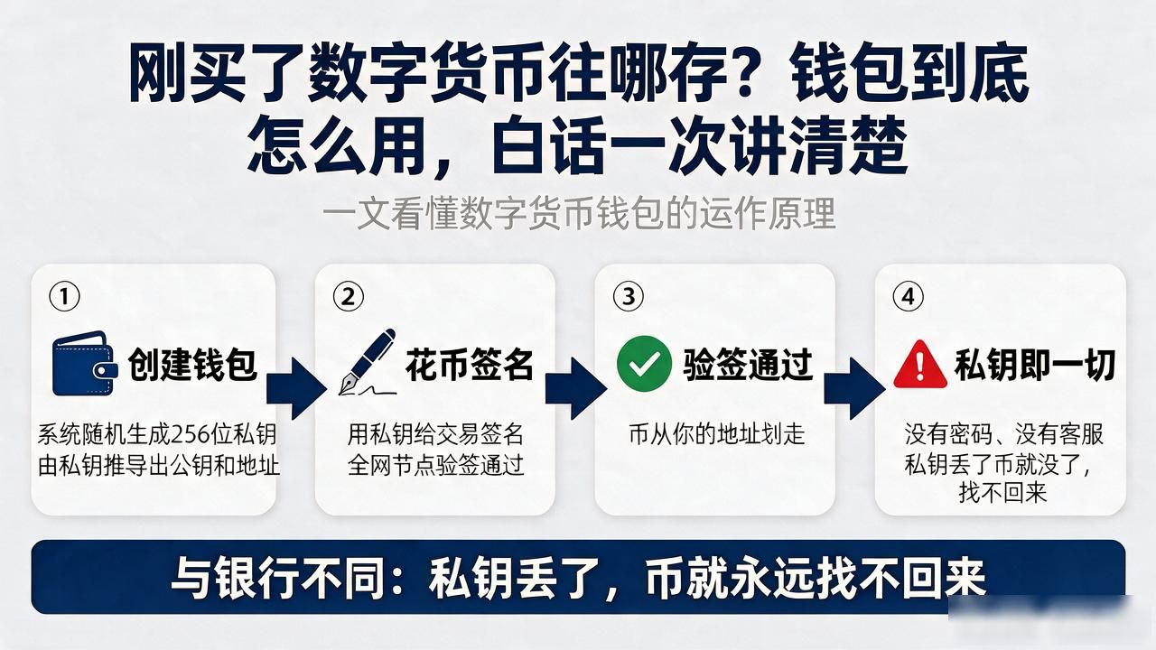 刚买了数字货币往哪存？钱包到底怎么用，白话一次讲清楚