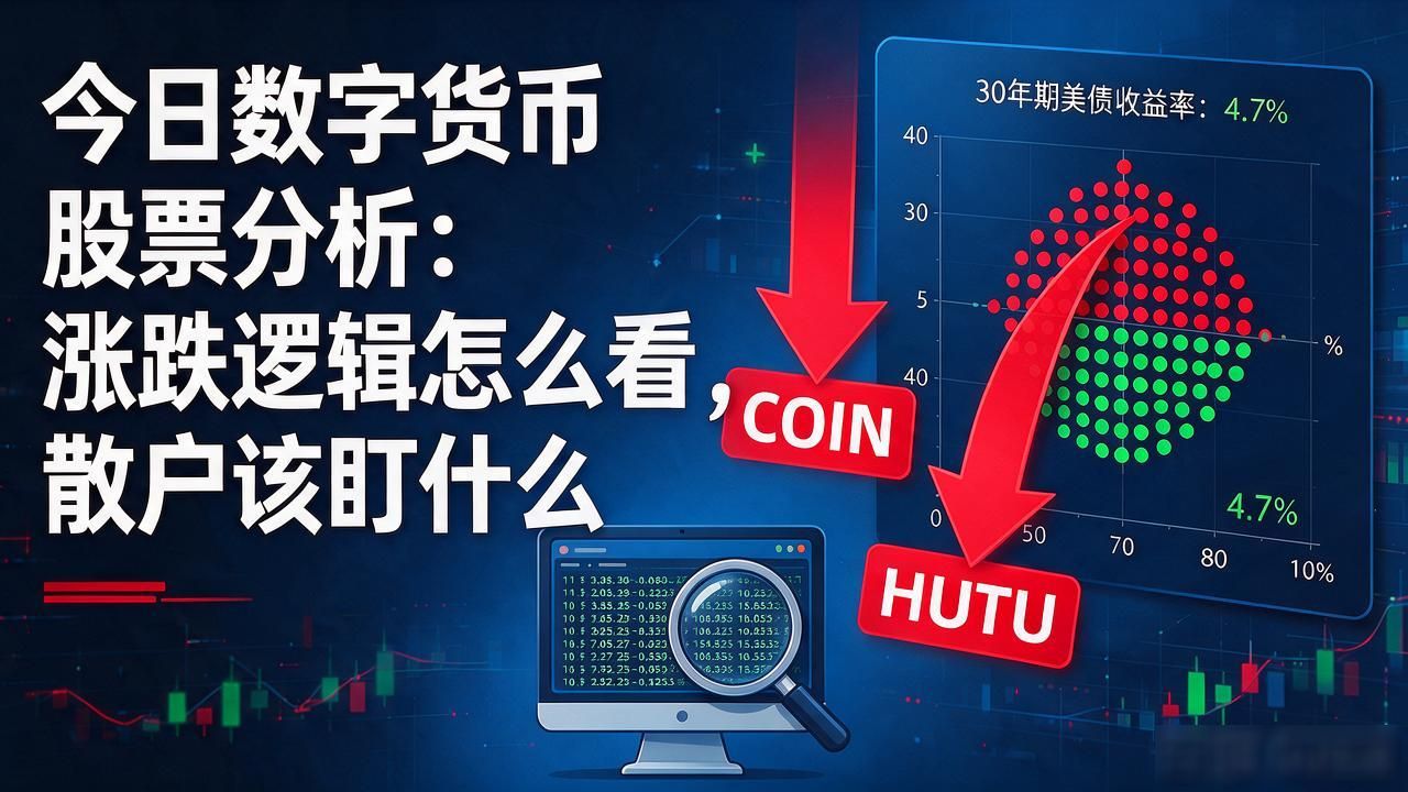 今日数字货币股票分析：涨跌逻辑怎么看，散户该盯什么
