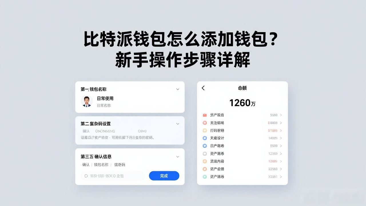 比特派钱包怎么添加钱包?新手操作步骤详解